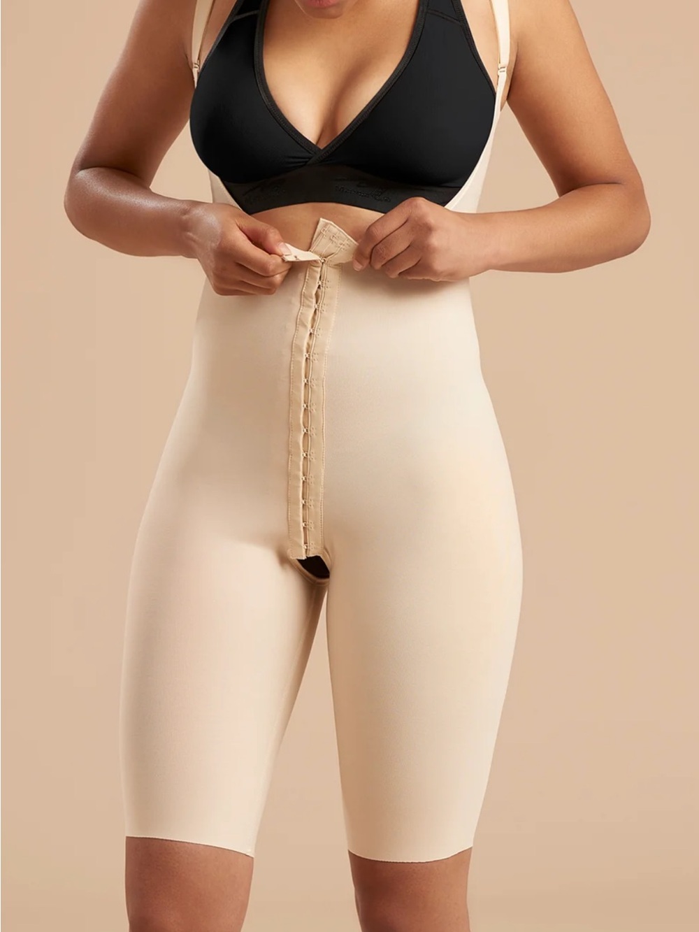 MARENA Recovery BLACK Faja Compression Garment with Front Hook Closure